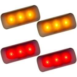 Recon - Recon 264137CL LED Dually Marker Lights Clear/Red/Amber for 10-21 Ram 3500 - Image 2