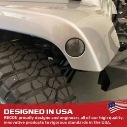 Recon - Recon 264135BK LED Front Side Fender Lenses Smoked/Amber for 07-18 Wrangler JK - Image 3