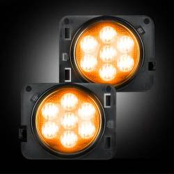 Recon - Recon 264135CL LED Front Side Fender Lenses Clear/Amber for 07-18 Wrangler JK - Image 2