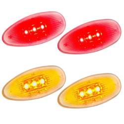 Recon - Recon 264133CL LED Dually Marker Lights Clear/Red/Amber 99-14 Silverado/Sierra - Image 2