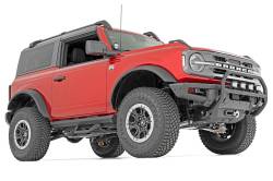 Rough Country Suspension Systems - Rough Country SRX2 Drop Step Nerf Bars Black 21-25 Ford Bronco 2DR 51081 - Image 2