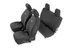 Rough Country Front/Rear Seat Covers Black for 11-12 Jeep JK 2DR 91006
