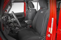 Rough Country Suspension Systems - Rough Country Front/Rear Seat Covers Black for 18-24 Wrangler JL 4DR 91012 - Image 2