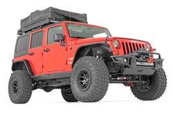 Rough Country Suspension Systems - Rough Country Heavy Duty Rock Sliders Black for Jeep Wrangler JK 4DR 90800 - Image 2