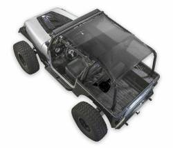 SpiderWebShade Mesh Bikini Top Black for Jeep YJ SWS-SHDTOP-01-YJ-BLK