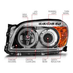 Anzo USA - Anzo USA Projector Headlight Set w/CCFL Halo Chrome for Rav-4 111120 - Image 4