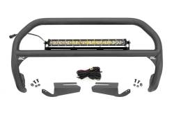 Rough Country Suspension Systems - Rough Country 51103 Black Front Bumper Nudge Bar w/LED for 21-25 Ford Bronco - Image 1