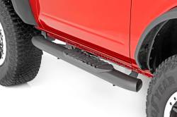 Rough Country Suspension Systems - Rough Country 4.5" Oval Tube Nerf Steps Black 21-25 Ford Bronco 2DR 21012 - Image 4