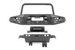 Rough Country Suspension Systems - Rough Country 51205 Heavy Duty Tubular Front Winch Bumper Black for 21-25 Bronco - Image 1