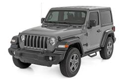 Rough Country Suspension Systems - Rough Country 3" Drop Step Nerf Bars Black for Jeep Wrangler JK 2DR RCJ1846A - Image 4