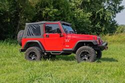 Rough Country Suspension Systems - Rough Country RCJ9746A 3" Drop Step Nerf Bars Black for Jeep Wrangler TJ - Image 6