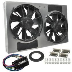 Derale - Derale 66838 Powerpack Dual 12" RAD Fan/Alum Shroud Kit w/PWM Controller - Image 1