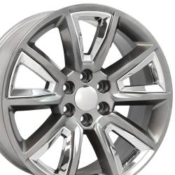 OE Wheels LLC - OE Wheels CV73B 22x9 6x5.5 24mm Hyper Black/Chrome CV73B-22090-6550-24HB-ic - Image 1