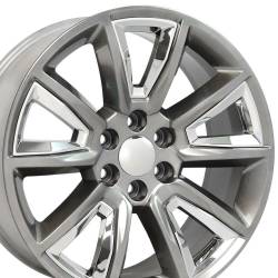 OE Wheels LLC - OE Wheels CV73B 22x9 6x5.5 24mm Hyper Black/Chrome CV73B-22090-6550-24HB-ic - Image 3