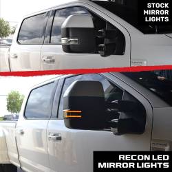 Recon - Recon 264245AMBK LED Side Mirror Lenses Smoked/White/Amber 17-25 Super Duty - Image 4