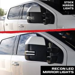 Recon - Recon 264245WHBK LED Side Mirror Lenses Smoked/White/Amber 17-25 Super Duty - Image 4