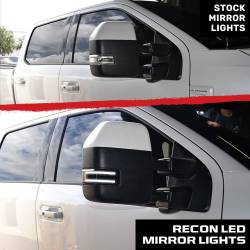 Recon - Recon 264245WHBKX LED Side Mirror Lenses Smoked/White/Amber 17-25 Super Duty - Image 4