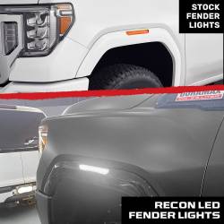 Recon - Recon 264230WHBK LED Side Marker Lights Smoked/White 20-23 Sierra HD - Image 4