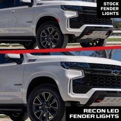 Recon - Recon 264231WHCL LED Side Marker Lights Clear/White 21-24 GM Full Size SUV - Image 4