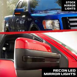 Recon - Recon 264241WHBK LED Side Mirror Lenses Smoked/White 09-14 Ford F150/Raptor - Image 4
