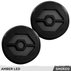 Recon - Recon 264334BK LED Turn Signal Lenses Smoked/Amber for 07-18 Wrangler JK - Image 1