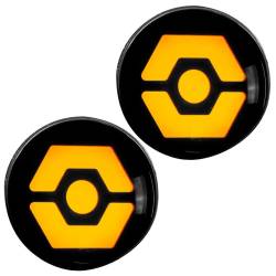 Recon - Recon 264334BK LED Turn Signal Lenses Smoked/Amber for 07-18 Wrangler JK - Image 2