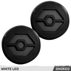 Recon - Recon 264334WHBK LED Turn Signal Lenses Smoked/White for 07-18 Wrangler JK - Image 1