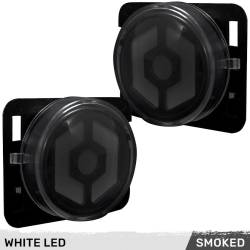 Recon - Recon 264335WHBK LED Front Side Fender Lenses Smoked/White for 07-18 Wrangler JK - Image 1