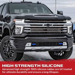 Recon - Recon 264004CHHDBL Silicone Tow Hook Cover Set Blue 20-24 Silverado HD - Image 4