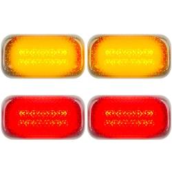 Recon - Recon 264138CL LED Dually Marker Lights Clear/Red/Amber 15-23 Silverado/Sierra - Image 2