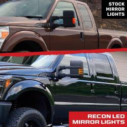 Recon - Recon 264140BKS LED Side Mirror Lenses Smoked/Amber 08-16 Super Duty - Image 4