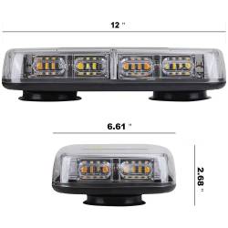 Recon - Recon 26419RM 12" 360-DEG 16 Function Strobing LED Roof Light Bar White/Amber - Image 3