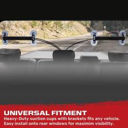 Recon - Recon 26419WM 20 Function Strobing LED Rear Window Light Bar Kit White/Amber - Image 2