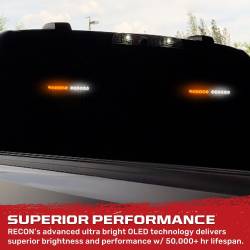 Recon - Recon 26419WM 20 Function Strobing LED Rear Window Light Bar Kit White/Amber - Image 3