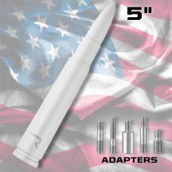 Recon - Recon 264ANT50WH 5" Aluminum 50 Cal Universal Stubby Antenna White - Image 3