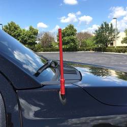 Recon - Recon 264ANTGG 8" Aluminum Universal Stubby Antenna Red/Gold - Image 2