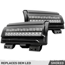 Recon - Recon 264148LEDBK LED Turn Signal Lenses Smoked/White/Amber for Wrangler JL - Image 1