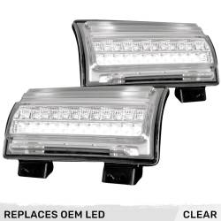 Recon - Recon 264148LEDCL LED Turn Signal Lenses Clear/White/Amber for Wrangler JL - Image 1