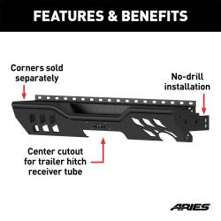 ARIES - ARIES 2081020 TrailChaser Rear Bumper Center Section for 07-18 Jeep Wrangler JK - Image 4