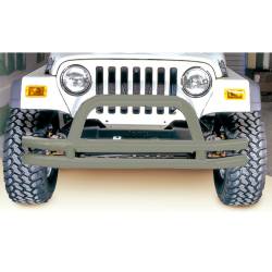 Rugged Ridge 11562.01 3" Double Tube Front Bumper Titanium for CJ Wrangler
