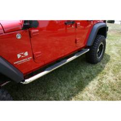 Rugged Ridge 11593.06 3" Round Tube Side Steps Stainless