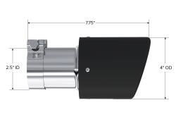 MBRP Exhaust - MBRP Exhaust T5123CF Tip 4" OD Dual Wall Angled 2" Inlet 7.7" Length CF - Image 2