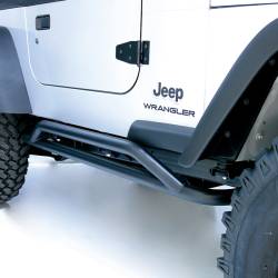 Rugged Ridge 11504.11 RRC Rocker Guards Black for Jeep Wrangler