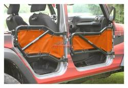 Steinjager - Steinjager Mesh Tube Door Covers Front/Rear-Orange for Wrangler JK J0041377 - Image 1