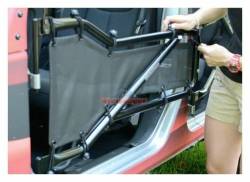 Steinjager - Steinjager Mesh Tube Door Covers Front Black for Wrangler JK J0041050 - Image 1