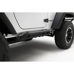 Rugged Ridge - Rugged Ridge 11504.23 RRC Rocker Guards Black for Jeep Wrangler - Image 1