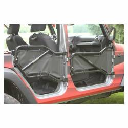 Steinjager - Steinjager Mesh Tube Door Covers Rear Black for Wrangler JK J0041085 - Image 2