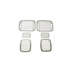 Rugged Ridge 11102.04 Stone Guard Set Billet-Style for Jeep Wrangler