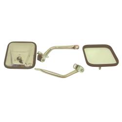Rugged Ridge - Rugged Ridge 11005.07 CJ-Style Side Mirror Kit Stainless Steel - Image 1
