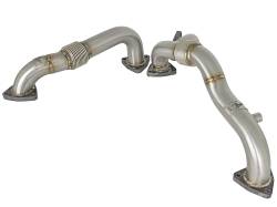 aFe 48-33016 Twisted Steel 2" Stainless Exhaust Manifold Up-Pipes Ford 6.4